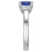 natural princess sapphire 5ct ring profile view