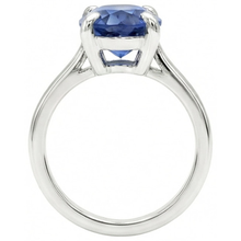 Cornflower Blue Sapphire Pear Shape Precious Stone Ring in 14 Karat White Gold – profile view