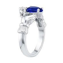 natural round sapphire 2.25ct ring top view