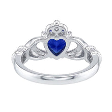 natural round sapphire 2.25ct ring profile view