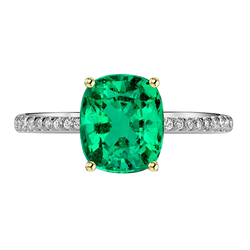 Colombian Emerald Gemstone Ring – GIA-Certified 2.50 ct 14 Karat