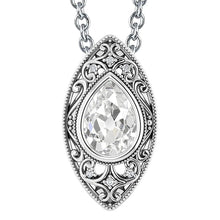 Gold Genuine Diamond Pendant Necklace Pear Old Miner Bezel Set 3 Carat Jewelry