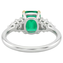 Handmade Colored Stone Ring 2 ct – back view