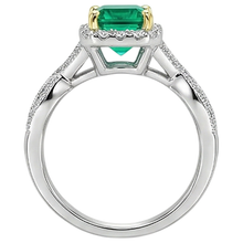 Authentic Emerald Colored Stone Ring – profile view
