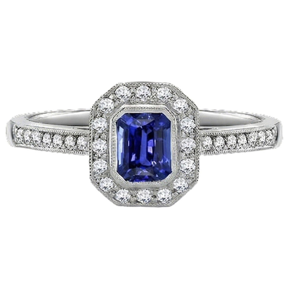 natural emerald sapphire 3.50ct ring side angle