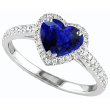 natural round sapphire 3.50ct ring top view