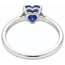 Gold Heart Solitaire Natural Blue Sapphire Ring 1 Carat