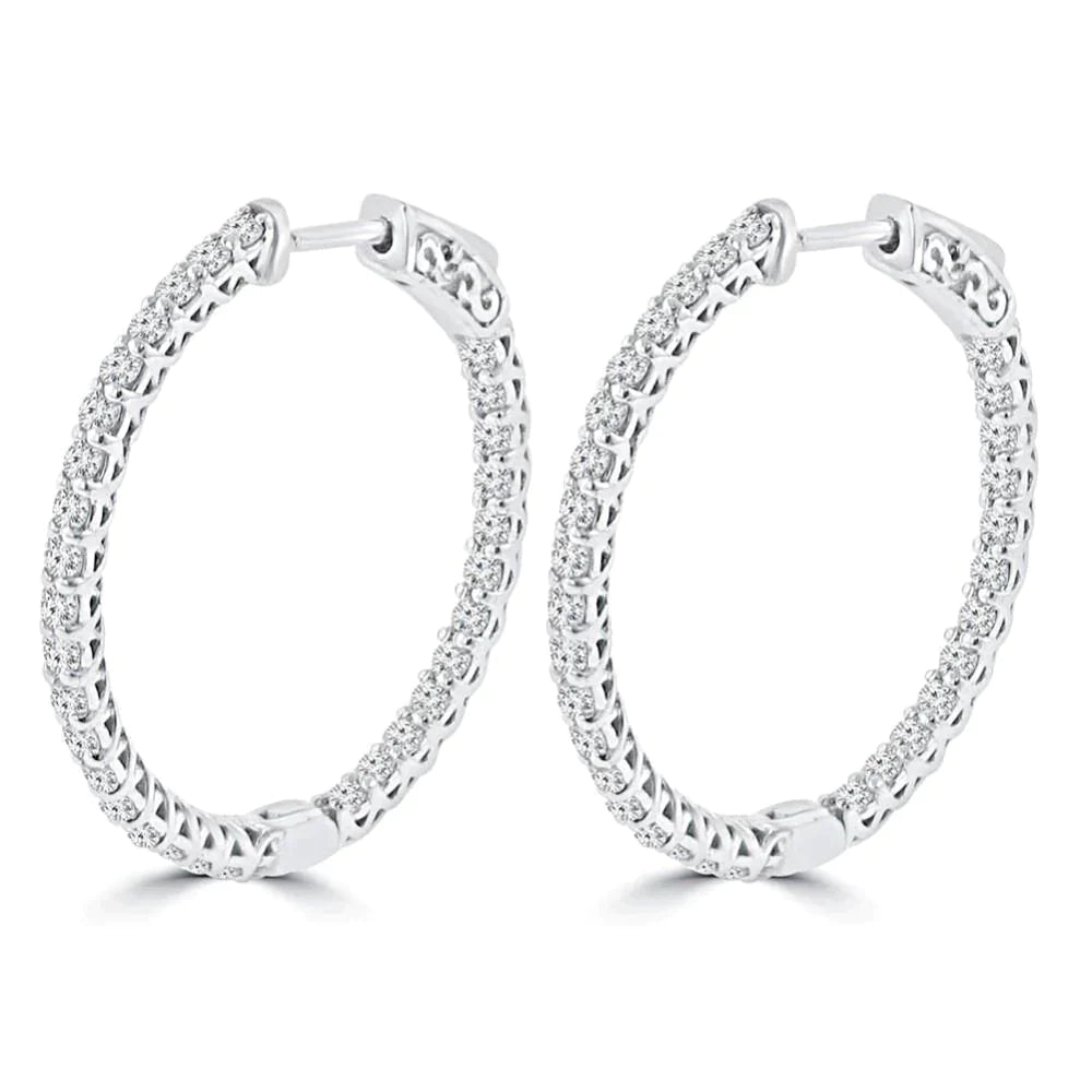 Gold Hoop Earrings For Women Real Diamonds