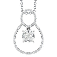 Gold Natural Diamond Pendant Round & Cushion Old Miner 4.50 Carats