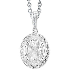 Gold Natural Diamond Pendant With Bail Bezel Set Oval Old Miner 4.50 Carats