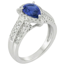 natural round sapphire 5ct ring side angle