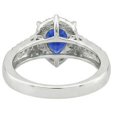 natural round sapphire 5ct ring profile view