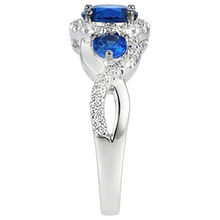 natural round sapphire 5ct ring profile view