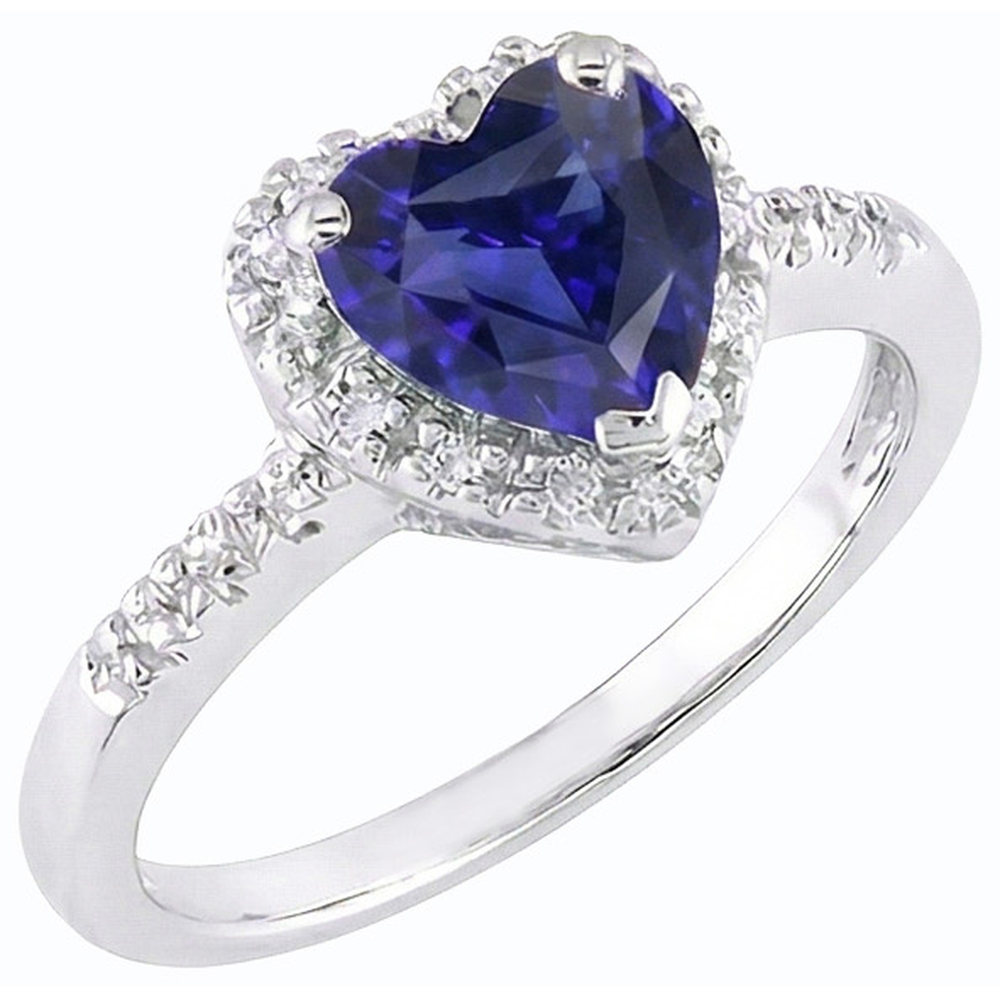 natural round sapphire 3.50ct ring side angle