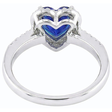 natural round sapphire 3.50ct ring close up detail