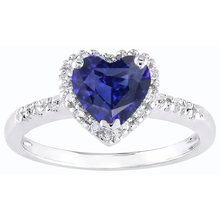 natural round sapphire 3.50ct ring profile view
