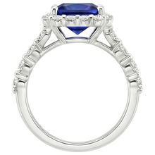 natural round sapphire 6.25ct ring side angle