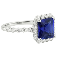 natural round sapphire 6.25ct ring profile view