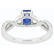 Gold Natural Earth Mined Diamond Wedding Ring Emerald Cut Blue Sapphire Gemstone 3 Carats