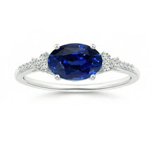 natural round sapphire 4ct ring top view
