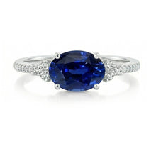 natural round sapphire 4ct ring side angle