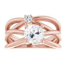 Gold Old Miner Real Diamond Ring Double Split Shank 2.50 Carats Prong Set