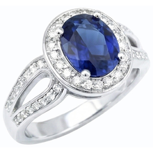 natural round sapphire 4ct ring side angle