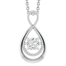 Gold Real Diamond Pendant Cushion Old Cut 3.50 Carats Twisted Style