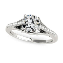 Gold Round Old Miner Natural Diamond Wedding Ring Split Shank 2.75 Carats