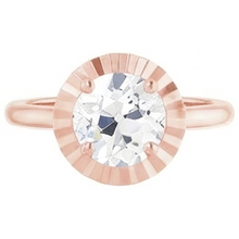 natural round diamond 3ct ring top view