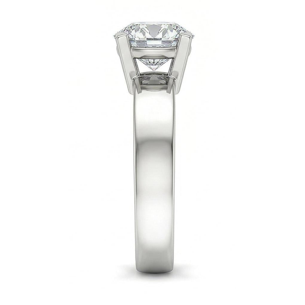 Gold Solitaire 3 Carat Natural Earth Mined DIAMOND ( NOT LAB GROWN ) Engagement Ring