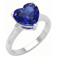 natural heart sapphire 2ct ring close up detail