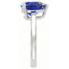 natural heart sapphire 2ct ring top view