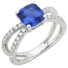 natural round sapphire 2.75ct ring side angle