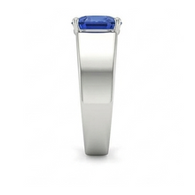 Gold Solitaire Cushion Ceylon Sapphire Gents Ring 1.50 Ct Jewellery