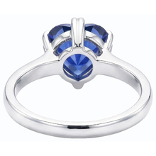natural heart sapphire 2.50ct ring top view