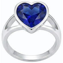 natural heart sapphire 3ct ring side angle