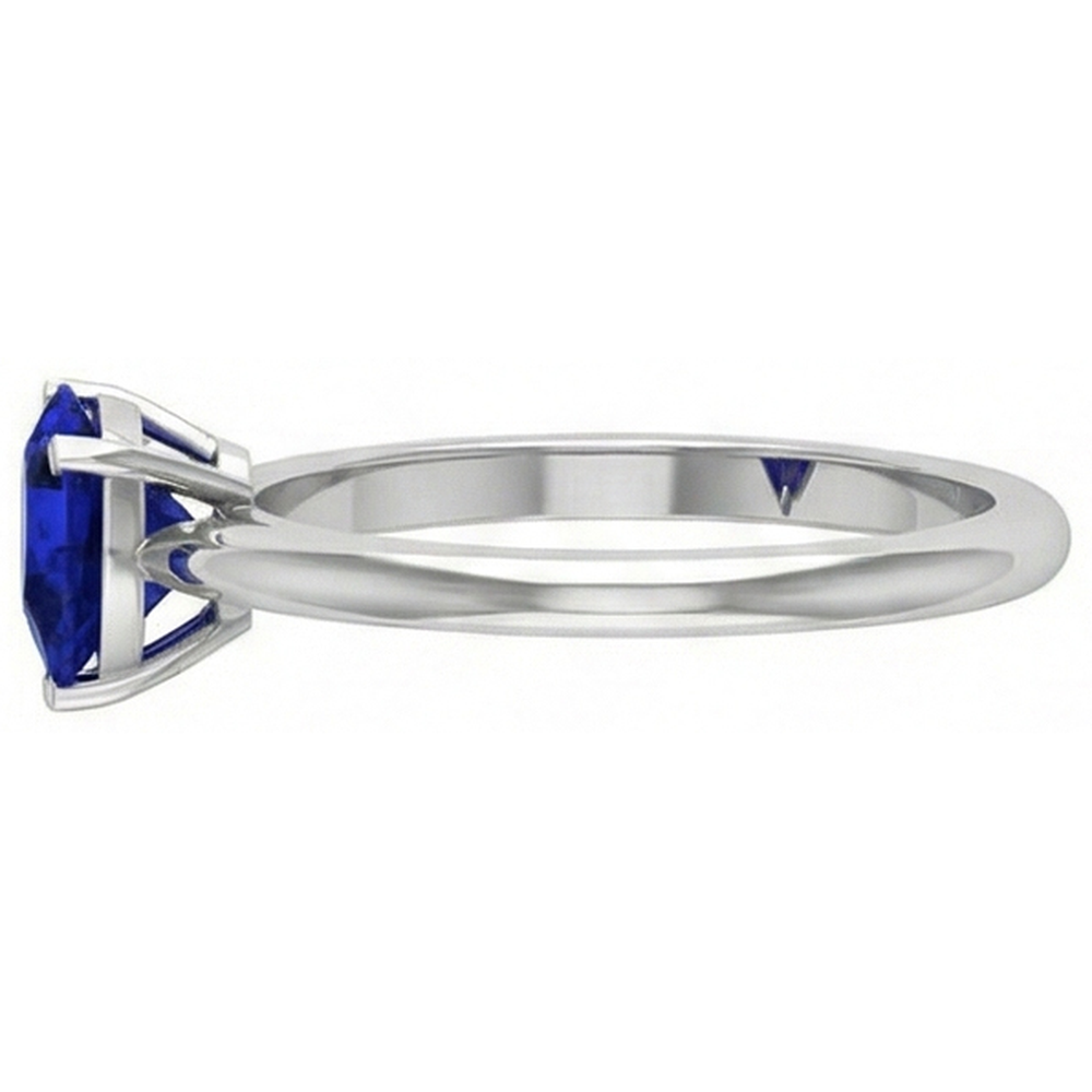 Gold Solitaire Heart Sri Lankan Sapphire Ring Prong Set 2 Carats