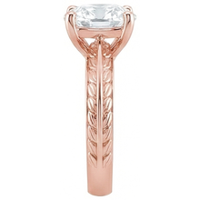 natural cushion diamond 3.75ct ring top view