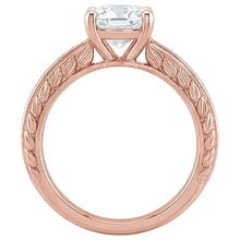natural cushion diamond 3.75ct ring profile view