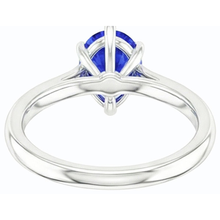 Gold Solitaire Pear Shaped Srilanka Sapphire Ring 1.50 Carats