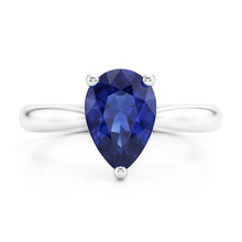Gold Solitaire Pear Shaped Srilanka Sapphire Ring 1.50 Carats