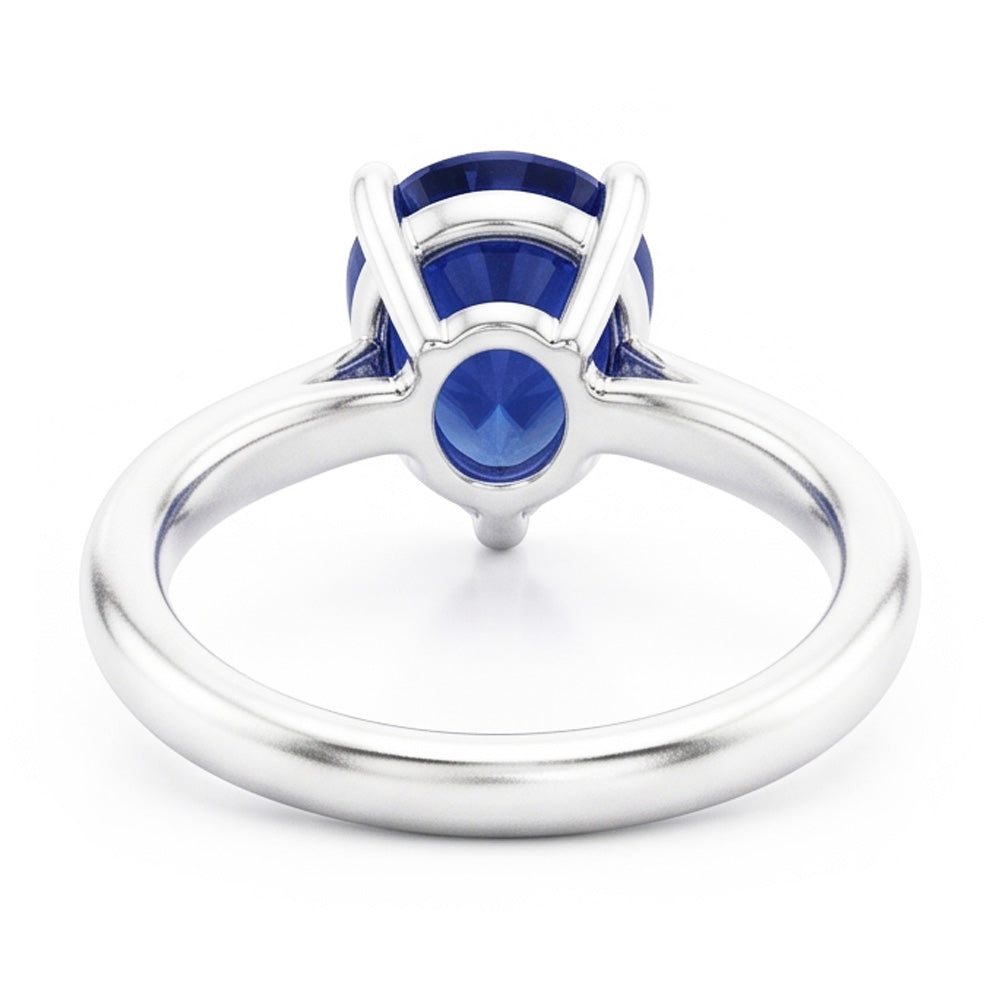 Gold Solitaire Pear Shaped Srilanka Sapphire Ring 1.50 Carats