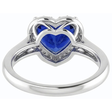Gold Solitaire Ring Heart Srilanka Sapphire 2.50 Carats Ladies Jewellery