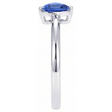 Gold Solitaire Trillion Sri Lankan Sapphire Ring 0.50 Carats Jewellery