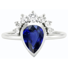 Gold Wedding Ring Bezel Set Ceylon Sapphire Natural Earth Mined Diamonds 3.50 Carats
