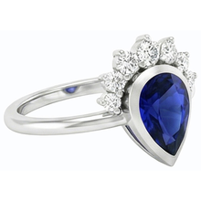 Gold Wedding Ring Bezel Set Ceylon Sapphire Natural Earth Mined Diamonds 3.50 Carats