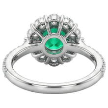 Gemstone Ring Two-Tone 14K Gold with Emerald – detail view