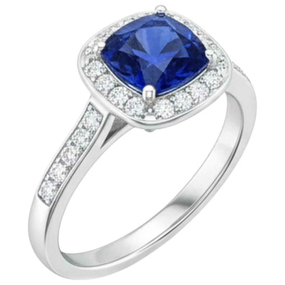 Gold Women's Sapphire Engagement Ring