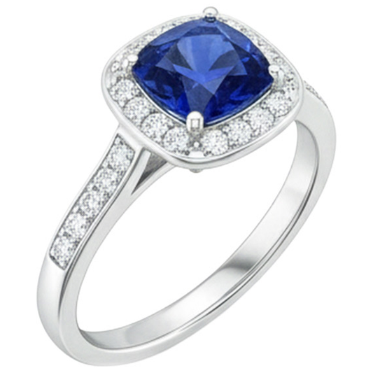 Gold Women's Sapphire Engagement Ring